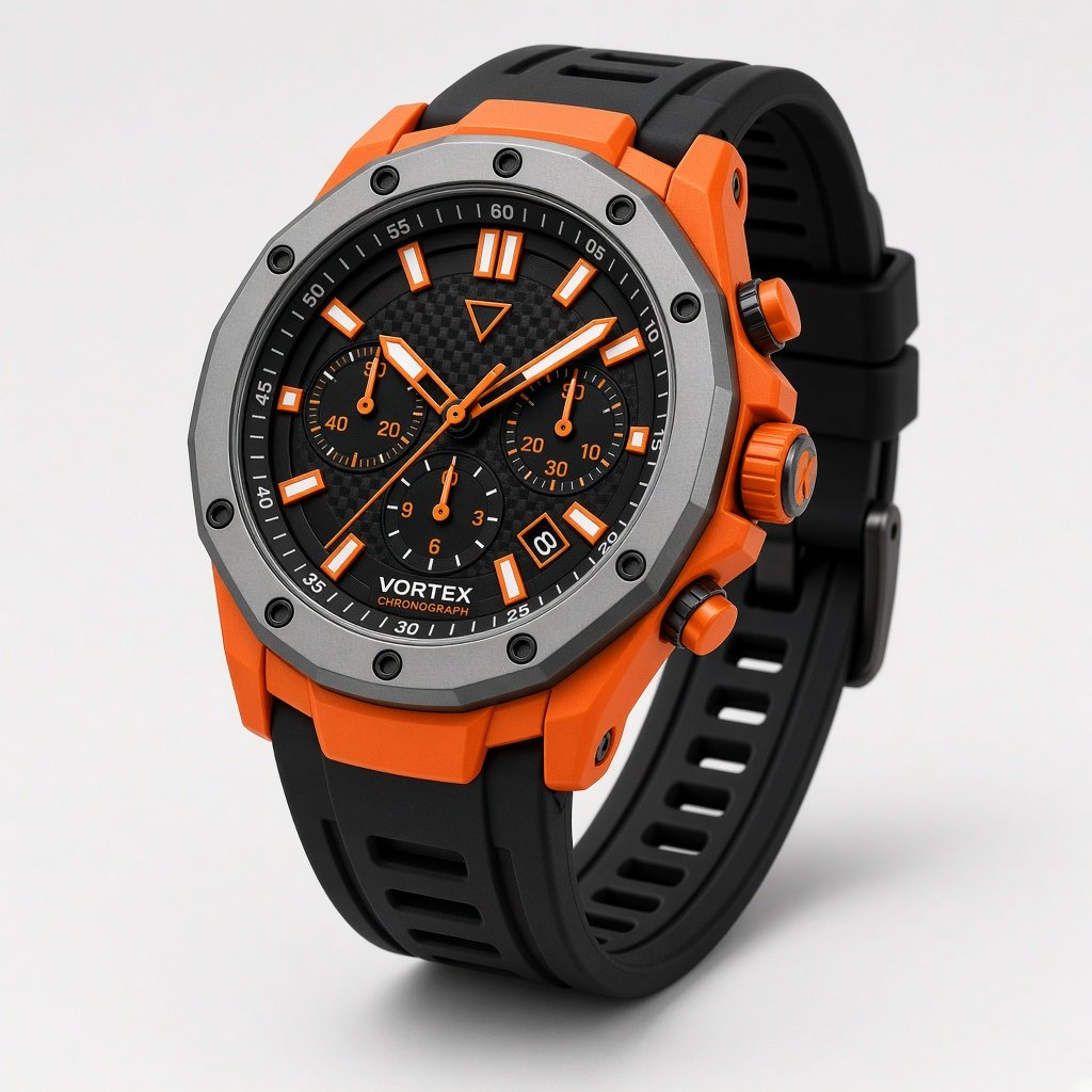 Vortex Sport — Bold sport chronograph orange